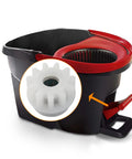 Close-up of Six Pack Spin Mop Bucket Gear Replacement Set with stainless steel and plastic gears for spin mop bucket repair.