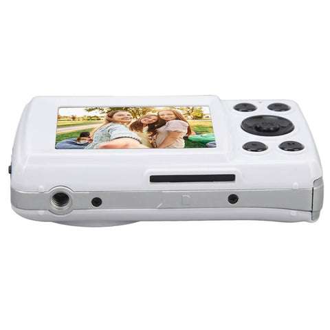 Back view of a High Definition 16MP Digital Camera With 1080P Video Recording, 16X Digital Zoom, 2.4 Inch LCD Display showing a captured image.