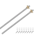 Beefy 250mm Stainless Steel TR8x8 Lead Screw With 8mm Lead And 2mm Pitch Plus T8 Brass Nut For 3D Printer Z Axis And CNC Machines