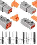 ST6139 DTP Connector Kit 2x4 Pin IP67 waterproof electrical plug with terminals and orange sockets for automotive use