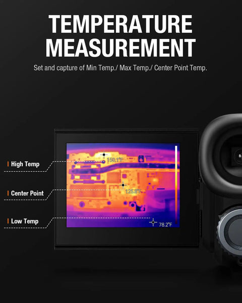 Temperature measurement on 2-In-1 Thermal Monocular With 256x192 Resolution, 11mm Focal Lens And 12 Micron Infrared Detector, 3.5 Inch Screen