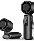 Portable Handheld Turbo Fan With 1 To 100 Gear Wind And All Day Battery Power, Up To 23 Hours Of Cooling, 3 In 1 Personal Fan