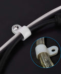 100 Pack 1/4 Inch Rope Light P Style Mounting Clips With Stainless Steel Pan Head Phillips Screws for secure installations