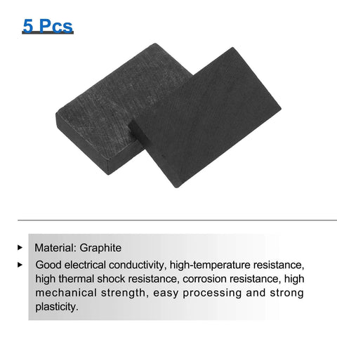 High Purity Graphite Block 25x15x5mm Plate Pack Of 5 For Melting Casting And Electrolysis Heavy Duty Pro Grade Graphite Electrode Sheet