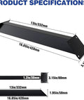 Product specifications for Rock Solid 4 Pack Inside Mount 45 Degree Angle Bracket Corner Brace Heavy Duty Steel.