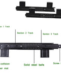 Bad Ass 3 Fold Telescopic Keyboard Drawer Glide Under Desk Sliding Tray With Smooth Quiet Operation Built From Cold Rolled Steel Is Rust Resistant And Holds Up Against Daily Grinds Perfect Setup For Gamers Who Want Solid Performance All Day, 3 section steel slide