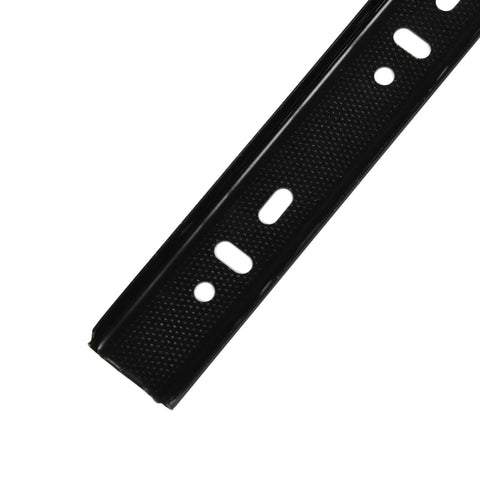 Close-up of Beefy Heavy Duty Full Extension Drawer Slides Set, showing black electrophoretic coating and solid steel ball bearings.