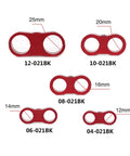 Get Your Custom Hose Clamps Ready With This 10 Piece Aluminum AN4 AN6 AN8 AN10 AN12 Separator Kit For Braided Rubber Line Divider Clamps That Lock Down Tight And Keep Every Connection Secure For Any High Performance Ride Or Rig You Are Building Right Now. red aluminum hose separator clamps, 04-021BK to 12-021BK
