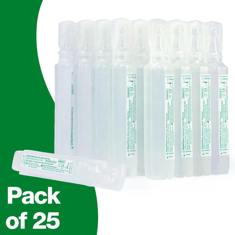 Saline Eye Wash Pods 20ml Each, Single Use, Sterile Eye Irrigation For Eye Contamination, Emergency First Aid Pack Of 25, Easy To Use Quick Dispense Eye Care Solution