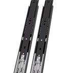 Wide Buffer 14 Inch Three Section Drawer Slides With Hydraulic Damping Full Extension Beefy Steel Ball Bearing Rails For Wardrobe Cabinet 45 Wide 2 Pack, showing top view