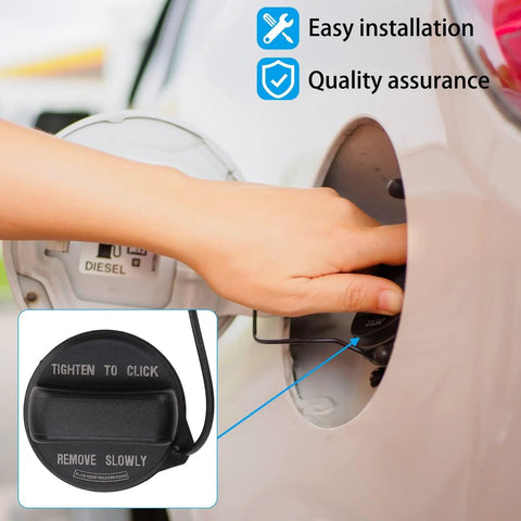 Honda Gas Cap Replacement For 2006 2020 Models Accord Civic CR-V Fit HR-V Insight Odyssey Pilot Crosstour Replaces 17670-T3W-A01 Plug-and-Play Durable Fuel Filler Cap With Tight Seal being installed on car
