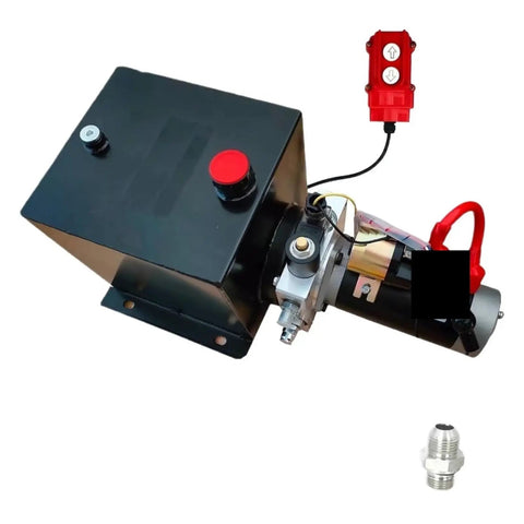 Heavy Duty Stainless Steel Hydraulic Power Unit For Single Acting Cylinders, Badass 7500 Watt Industrial Pump Rig with control switch and connection.