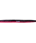 5 Inch Senko Soft Plastic Stickbait Black Red With Silver Flake 10 Pack For Bass Fishing, side view of bass lure