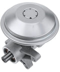 Straight Bolt On Vacuum Pump For Ford E150 Econoline 1992 1993 showcasing silver metal finish, compact design for easy installation.
