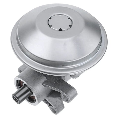 Straight Bolt On Vacuum Pump For Ford E150 Econoline 1992 1993 showcasing silver metal finish, compact design for easy installation.