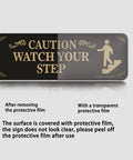Watch Your Step Caution Sign 3 Pack 3x9 Inch Thick Acrylic Self Adhesive Warning Signs For Business Offices And Restaurants Easy Install Durable Safety Notice For High Traffic Areas