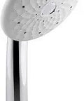 Exhale Multifunction Hand Shower With Four Spray Modes Full Coverage Drenching Rain Pulsating Massage Silk Spray With Katalyst Air Induction Tech 2.0 GPM Polished Chrome, close-up view