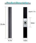 Outdoor Wall Light 20W LED Sconce, Extra Long 35.4 Inch Exterior Fixture, IP65 Waterproof, front and back dimensions display.