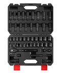 46 Piece Drive Socket And Ratchet Set With 72 Tooth Reversible Ratchet, Extension Bar Kit And Heavy Duty Storage Case open view