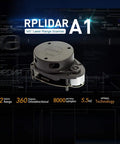 2D LIDAR Sensor A1M8-R6 With 360 Degree Scanning, 12 Meter Range, High Resolution For Robot Navigation And Obstacle Avoidance
