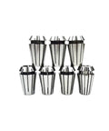 Premium Precision Er16 Collet Chuck Set 0.003 Runout Fits 3 To 10mm Tools For CNC Routers and Milling Machines with Wrench Included - collets arranged in two rows.
