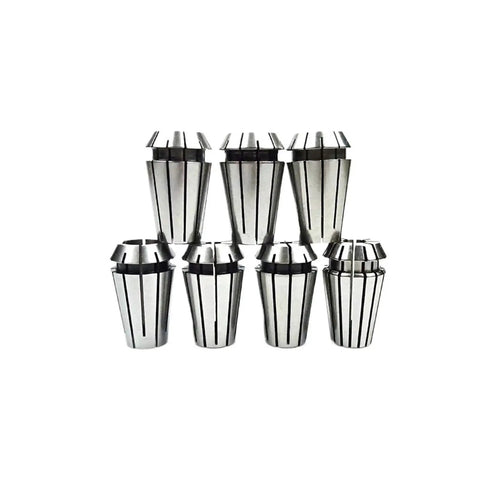 Premium Precision Er16 Collet Chuck Set 0.003 Runout Fits 3 To 10mm Tools For CNC Routers and Milling Machines with Wrench Included - collets arranged in two rows.