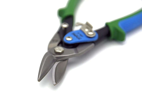 Right Cut Aviation Snips Heavy Duty Metal Shears For Sheet Metal Tin Wire Roofing Ductwork And Siding Chrome Vanadium Steel Spring Loaded