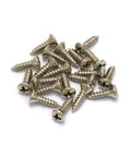 Pack Of 20 Nickel Pickguard Screws Gibson Size Electric Guitar Hardware Replacement Screws for secure pickguard mounting.