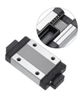 MGN12H Stainless Steel Sliding Carriage Block With Plastic Anti Fall Strip for 12mm Linear Motion Slide Rail for 3D Printers CNC
