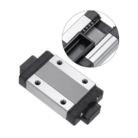 MGN12H Stainless Steel Sliding Carriage Block With Plastic Anti Fall Strip for 12mm Linear Motion Slide Rail for 3D Printers CNC