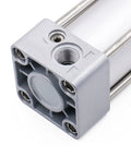Close-up of a Tie-Rod Heavy-Duty Pneumatic Air Cylinder Double Acting With 40mm Bore And 800mm Stroke PT Quarter Inch Port Adjustable Cushion