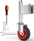Spring Loaded Gate Casters 5 Inch Rubber Tire Heavy Duty Gate Caster Wheels With Hardware For Wooden Gates Metal Gates Fence Gates