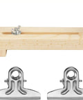 Dope Wood Bracelet Jig Kit For DIY Paracord Knitting And Bracelet Making With U Shape Clear Scale And Two Clamps Free Size Length Durable Wood Maker Tool Set For Easy Handmade Jewelry Projects showing wood jig and metal clamps
