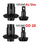Beefed Up Steel Axle Gear Set For 1 24 RC Crawler Upgrade Pack Includes 12T20T Overdrive Gear And 12T24T Axle Gear, Helical Gears
