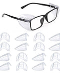 Keepin Your Eyes Safe With Flexible Slip On Eye Glasses Side Shields 8 Pairs Universal Fit Cushioned TPU Protection From Wind Debris Easy On Off Comfortable Shield For Safety And Reading Glasses.