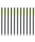 6.25 Inch Aluminum Crossbow Bolts 12 Pack For Hunting And Target Practice, mini arrows with green vanes and durable tips