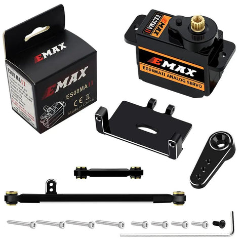 Axial SCX24 Steering Servo Upgrade Kit With Metal Gear, Mount Bracket, Arm And Steering Link Set For 1/24 Scale RC Crawler
