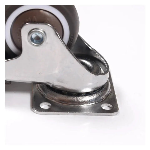 Close-up of 4 Pack Rubber Furniture Casters Quiet Heavy Duty Trolley Wheels With 360 Degree Swivel Casters And Brakes base