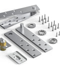 Beefed Up Heavy Duty Pivot Hinge Kit For Hidden Doors And Bookcase Doors 180 Degree And 360 Degree Rotation 300 Lb Load Capacity