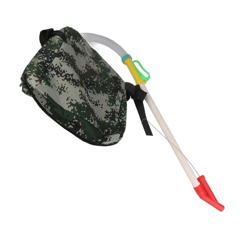 Flexible Handle Manual Fertilizer Spreader With Bag For Farm Vegetables And Fruit Trees Backpack Style Garden Tool