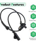 Straight Swap Rear Abs Wheel Speed Sensor Plug And Play Anti Lock Brake Sensor 3630050U2010 for Heyue Models, showing flexible ABS wire construction.