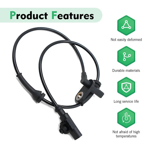 Straight Swap Rear Abs Wheel Speed Sensor Plug And Play Anti Lock Brake Sensor 3630050U2010 for Heyue Models, showing flexible ABS wire construction.