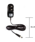9V 300mA Power Supply For Electric Guitar Effects Pedals With Tip Negative 5.5mm X 2.1mm Barrel Connector showing 59.1-inch cord