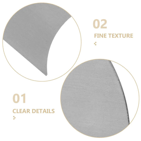Close-up of curved steel scraper blade, showcasing fine texture and clear details for 2 Set Multi Shaped Steel Card Scrapers For Woodworking And Cabinet Fixes With Comfy Grips For Quick Surface Leveling And Low Hand Strain Tough As Nails Tools That Take Down Dings In Seconds Your Go To Shop Stash.