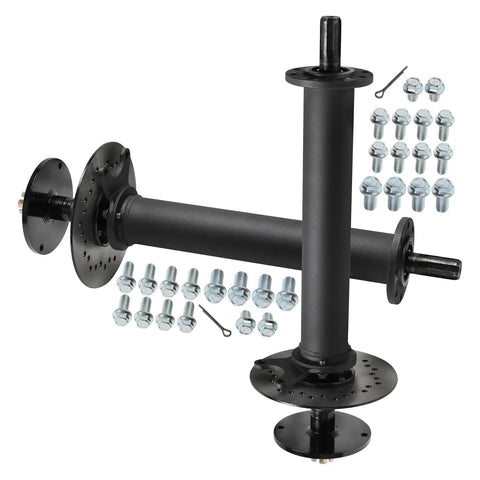 Heavy Duty Rear Differential Axle Kit 43.3 Inch With 6T Spline Drive, 25mm Shaft, 110mm Wheel Hubs And 4 Bolt Flange, Durable High Performance