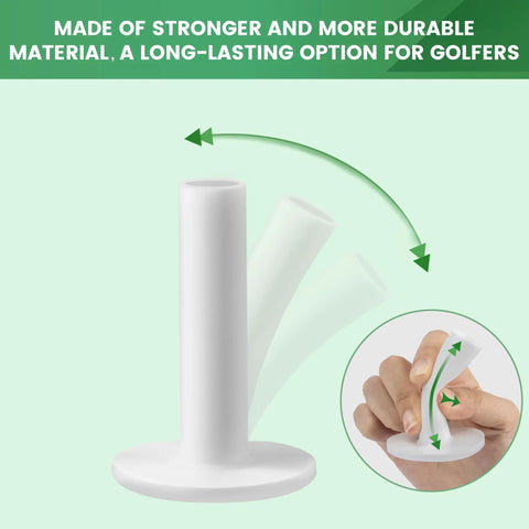 Durable Rubber Golf Tees For Driving Range And Indoor Simulators showing flexibility and strength