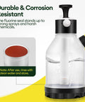 Clear 0.4 Gallon Hand Pump Sprayer for Indoor Plants with durable, corrosion-resistant seals shown on white background.