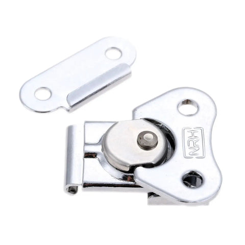 Heavy Duty 2Pc Toggle Latch Catches For Secure Wooden Box And Flight Case Protection With Spring Draw Keeper Plus Twist Lock Clamps Size 52 By 38mm showing metal parts.