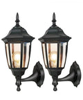 Outdoor Wall Lantern Sconce Light Black Plastic Exterior Waterproof Fixture For Front Door Garage Patio Bulb Included All Weather Porch Lighting