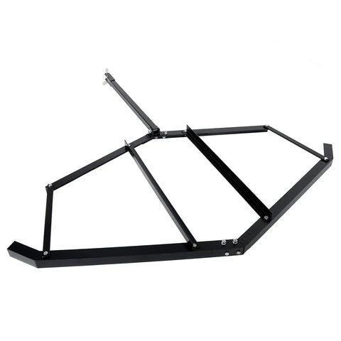 Tow Behind Drag Harrow With Pin Style Hitch 72 Inch Width Driveway Grader for ATVs UTVs garden tractors, adjustable center bars.